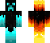 Скин fire and water для minecraft